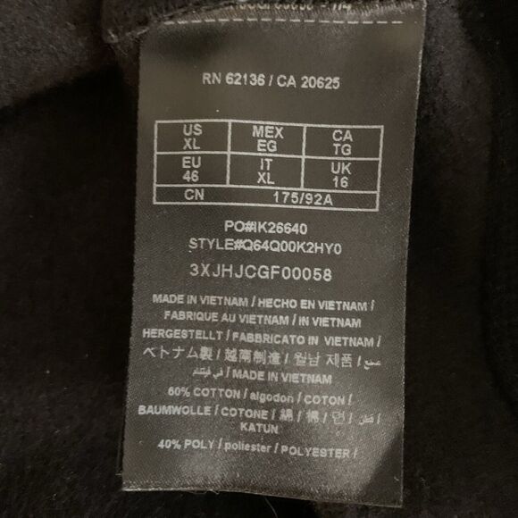 Guess Jeans Hoodie Women's X-Large Full Zip Rhinestone Embellished Spell Out - Picture 7 of 9